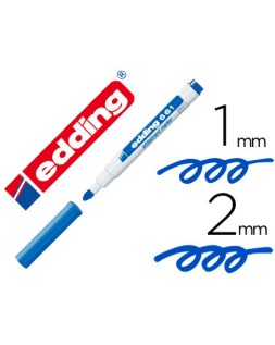 Rotulador edding para pizarra blanca 661 color azul punta redonda 1-2 mm