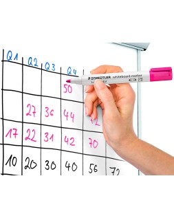Rotulador staedtler lumocolor 351 para pizarra blanca punta redonda 2 mm recargable color rosa