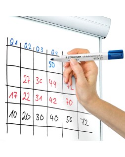 Rotulador staedtler lumocolor 351 para pizarra blanca punta redonda 2 mm recargable color azul