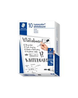 Rotulador staedtler lumocolor 351 para pizarra blanca punta redonda 2 mm recargable color negro