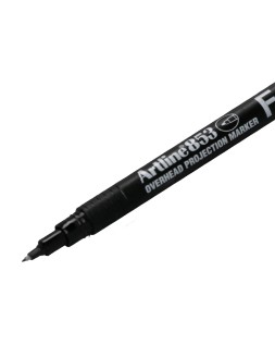 Rotulador artline retroproyeccion punta fibra permanente ek-853 negro -punta redonda 0.5 mm