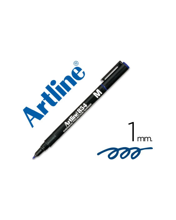 Rotulador artline retroproyeccion punta fibra permanente ek-854 azul -punta redonda 1 mm