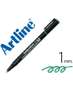 Rotulador artline retroproyeccion punta fibra permanente ek-854 verde -punta redonda 1 mm