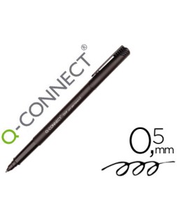 Rotulador q-connect retroproyeccion punta fibra super fina redonda 0,5 mm permanente negro