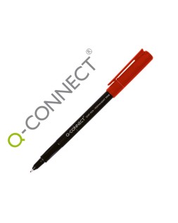 Rotulador q-connect retroproyeccion punta fibra super fina redonda 0.5 mm permanente rojo