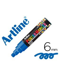 Rotulador artline poster marker epp-6-azu punta redonda 6mm color azul