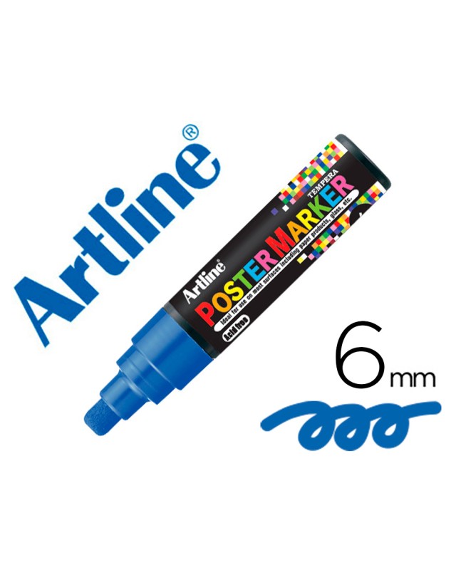 Rotulador artline poster marker epp-6-azu punta redonda 6mm color azul