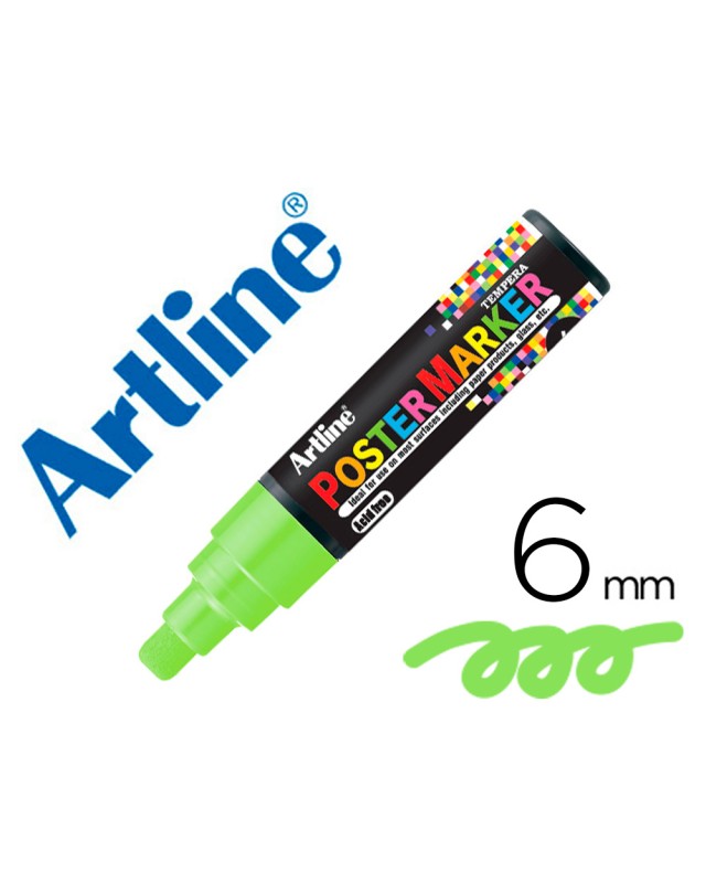 Rotulador artline poster marker epp-6-ver flu punta redonda 6 mm color verde fluor