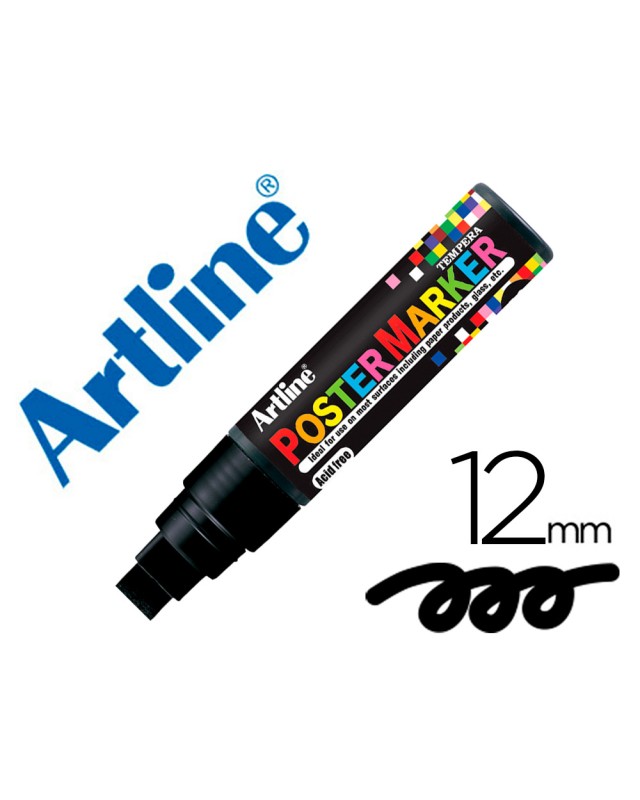 Rotulador artline poster marker epp-12 punta redonda 12 mm color negro