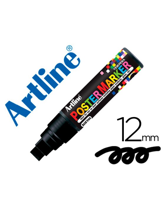 Rotulador artline poster marker epp-12 punta redonda 12 mm color negro