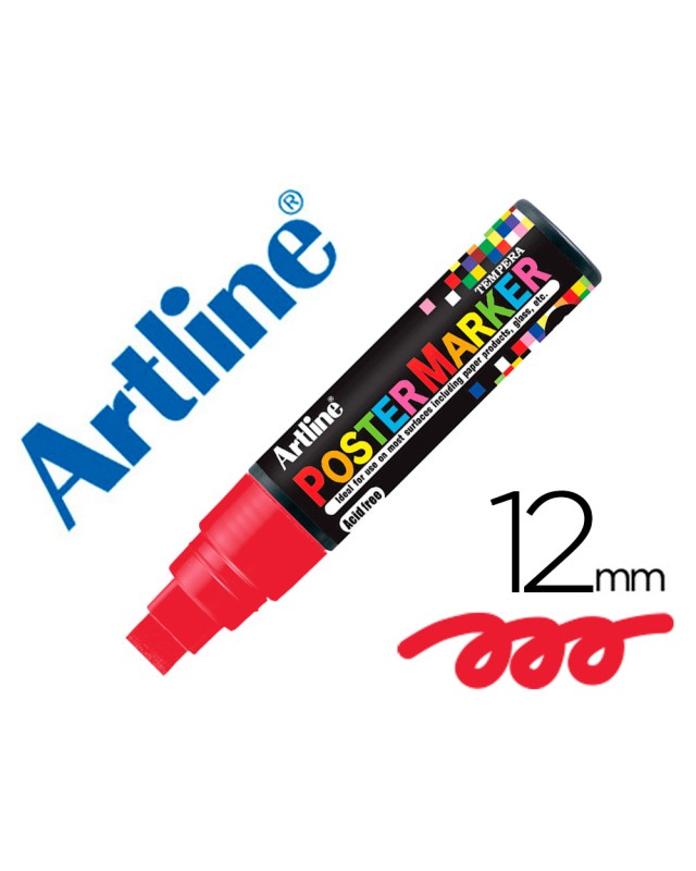 Rotulador artline poster marker epp-12 punta redonda 12 mm color rojo