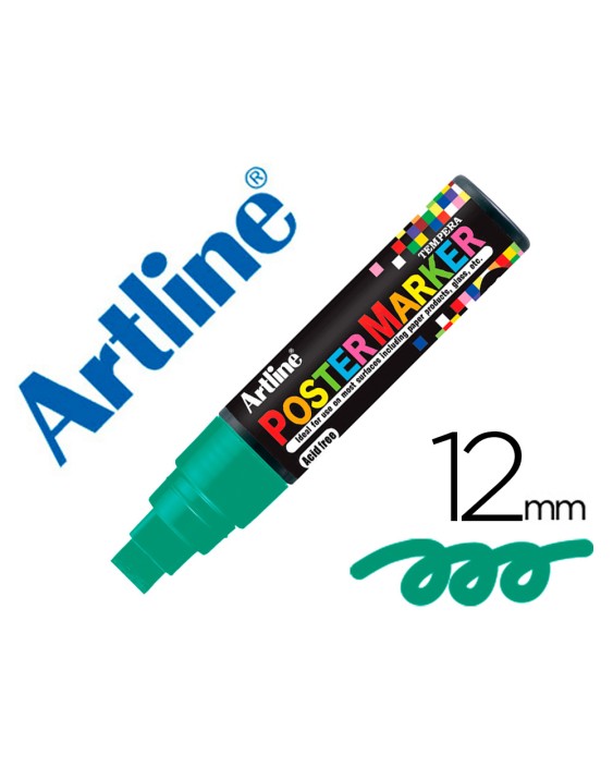 Rotulador artline poster marker epp-12 punta redonda 12 mm color verde