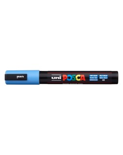 Rotulador uni posca pc-5m marcador de pintura punta conica 1,8-2,5 mm azul cielo