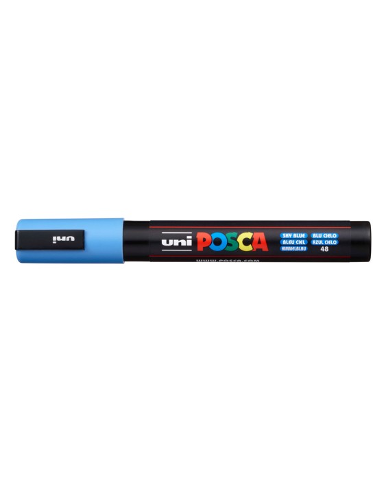 Rotulador uni posca pc-5m marcador de pintura punta conica 1,8-2,5 mm azul cielo