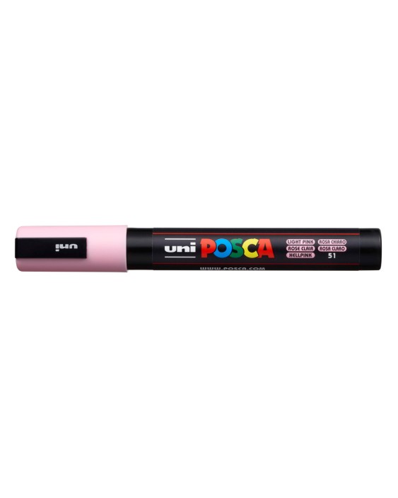 Rotulador uni posca pc-5m marcador de pintura punta conica 1,8-2,5 mm rosa claro