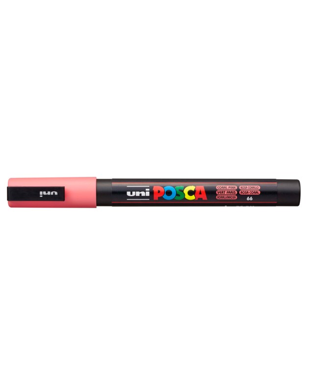 Rotulador uni posca 0,9 - 1,3mm pc-3m rosa coral