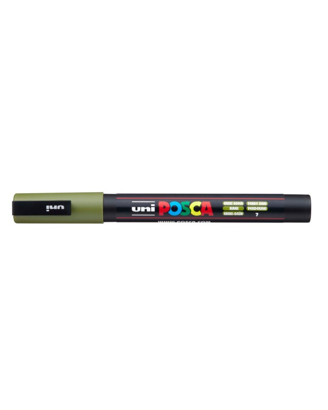 Rotulador uni posca 0,9 - 1,3mm pc-3m verde kaki