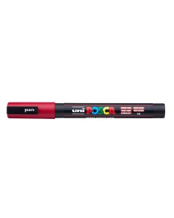Rotulador uni posca 0,9 - 1,3mm pc-3m rojo oscuro