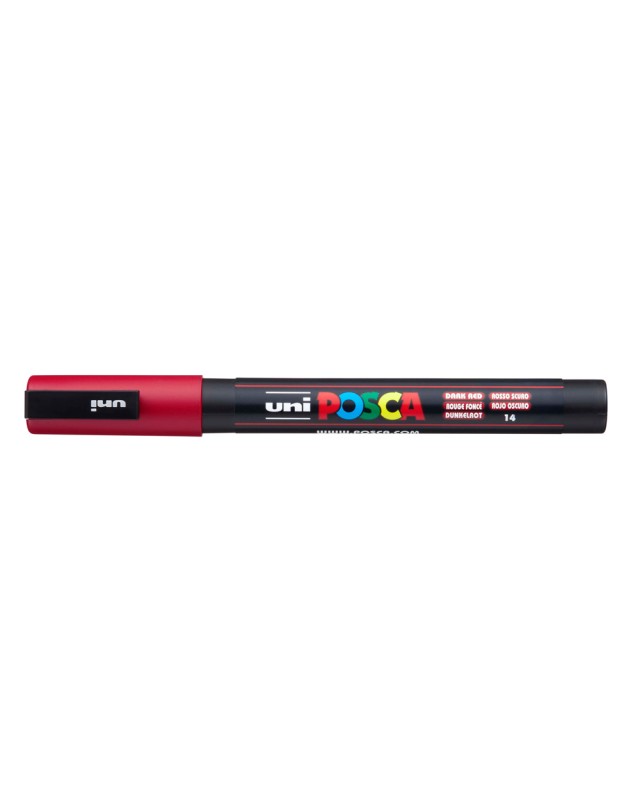 Rotulador uni posca 0,9 - 1,3mm pc-3m rojo oscuro