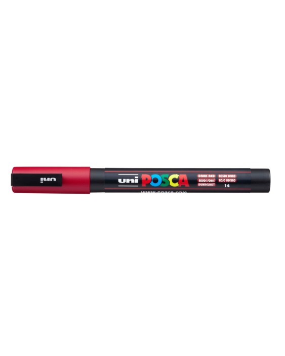 Rotulador uni posca 0,9 - 1,3mm pc-3m rojo oscuro