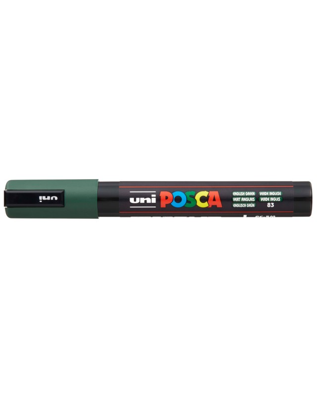 Rotulador uni posca 1,8 - 2,5mm pc-5m verde ingles
