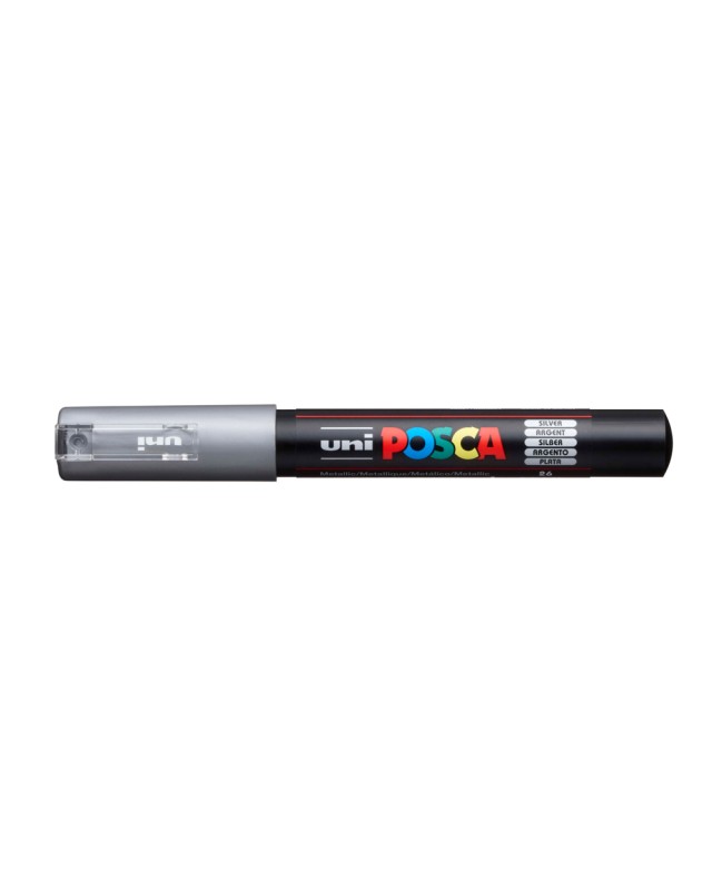 Rotulador uni posca 0,7 mm pc-1m plata