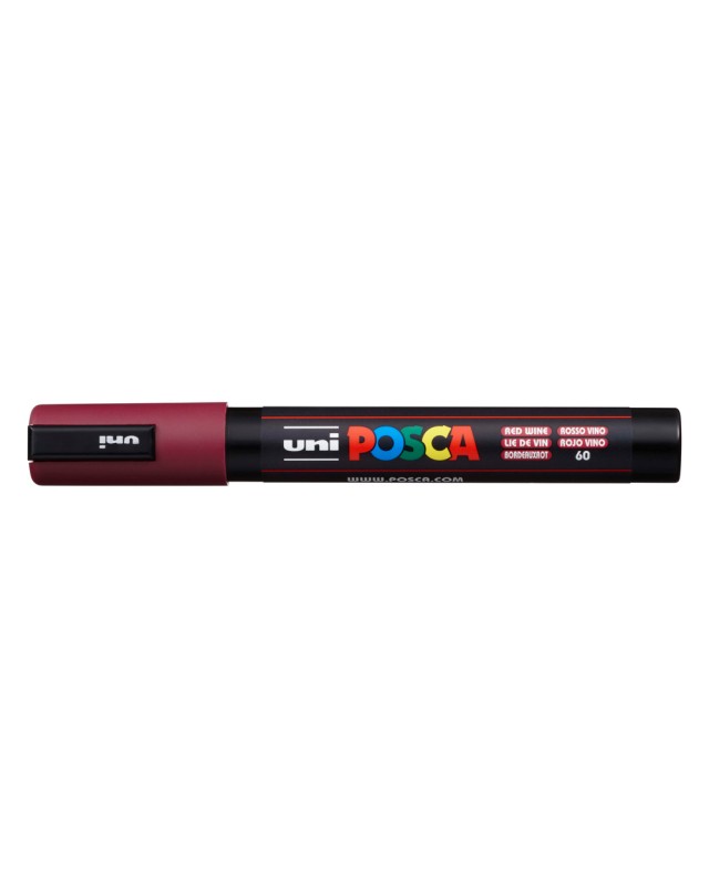 Rotulador uni posca 1,8 - 2,5 mm pc-5m rojo vino