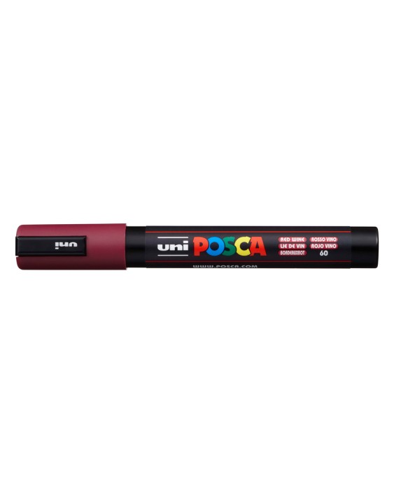 Rotulador uni posca 1,8 - 2,5 mm pc-5m rojo vino