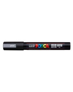 Rotulador uni posca 1,8 - 2,5 mm pc-5m plata