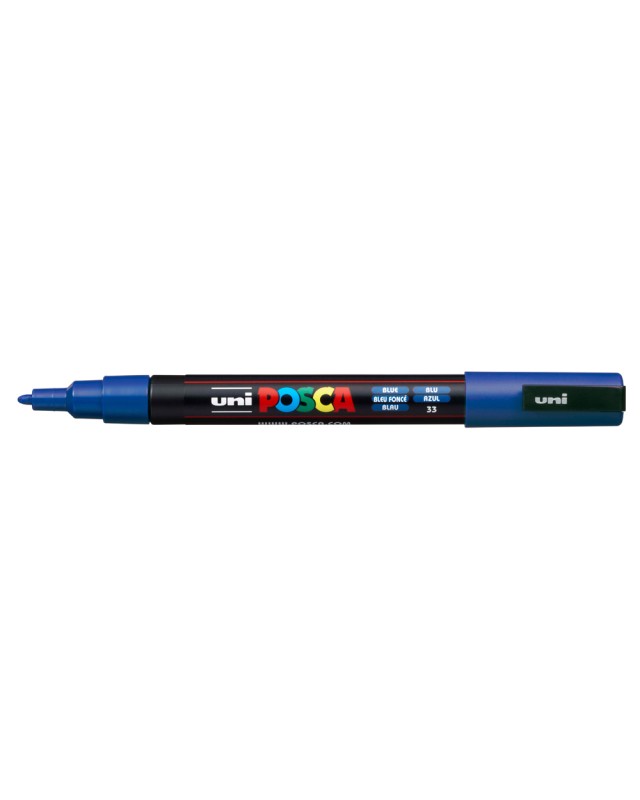 Rotulador uni posca pc-3m marcador de pintura punta conica 0,9-1,3 mm azul