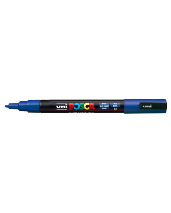 Rotulador uni posca pc-3m marcador de pintura punta conica 0,9-1,3 mm azul