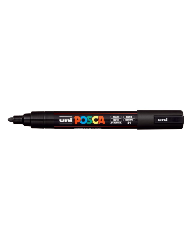 Rotulador uni posca pc-5m marcador de pintura punta conica 1,8-2,5 mm negro