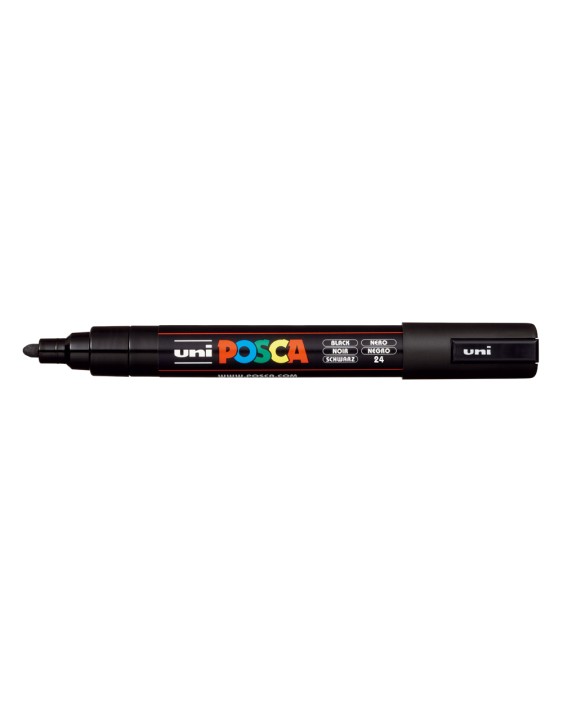 Rotulador uni posca pc-5m marcador de pintura punta conica 1,8-2,5 mm negro