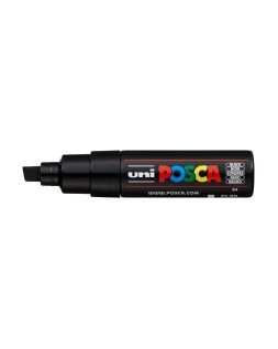 Rotulador uni posca pc-8k marcador de pintura punta biselada 8 mm negro