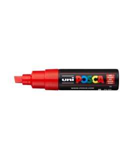 Rotulador uni posca pc-8k marcador de pintura punta biselada 8 mm rojo