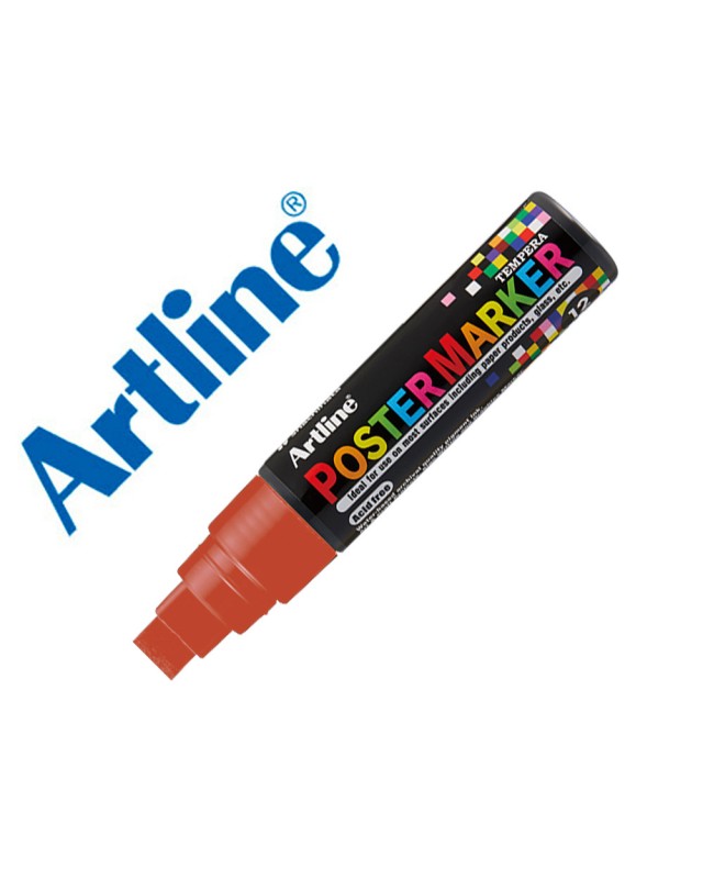 Rotulador artline poster marker epp-12 punta rectangular 12 mm color marron