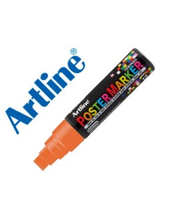 Rotulador artline poster marker epp-12 punta rectangular 12 mm color naranja fluor