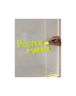 Rotulador artline poster marker epp-12 punta rectangular 12 mm color amarillo fluor