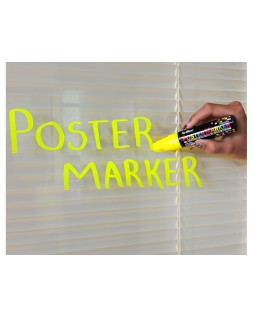 Rotulador artline poster marker epp-12 punta rectangular 12 mm color amarillo fluor