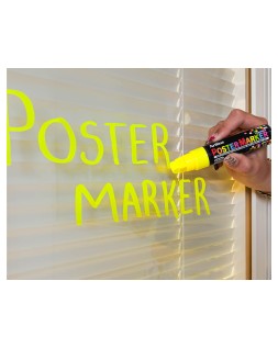 Rotulador artline poster marker epp-12 punta rectangular 12 mm color amarillo fluor