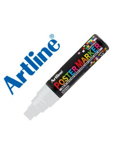 Rotulador artline poster marker epp-12 punta rectangular 12 mm color blanco