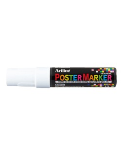 Rotulador artline poster marker epp-12 punta rectangular 12 mm color blanco