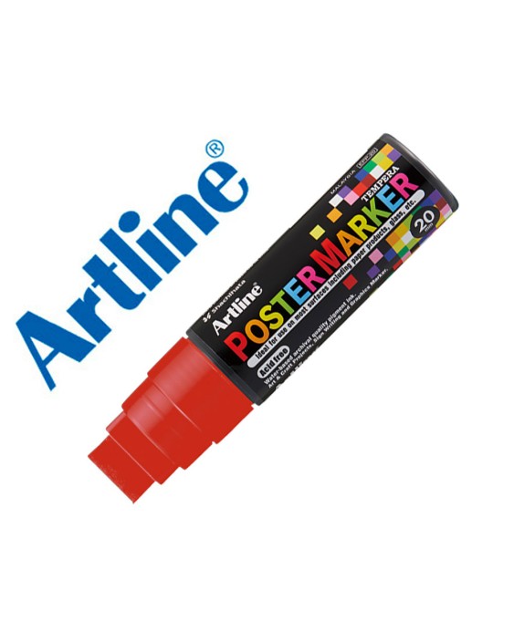 Rotulador artline poster marker epp-20 punta rectangular 20 mm color marron