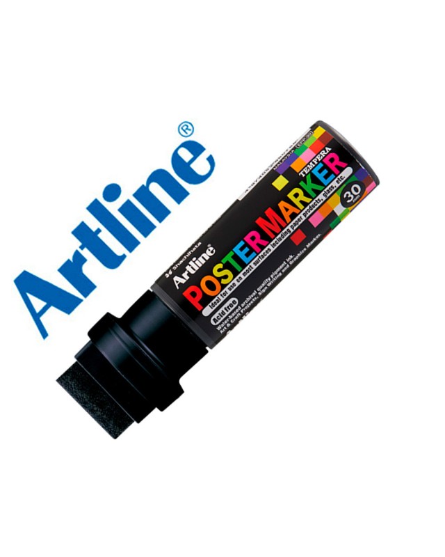 Rotulador artline poster marker epp-30 punta rectangular 30 mm color negro