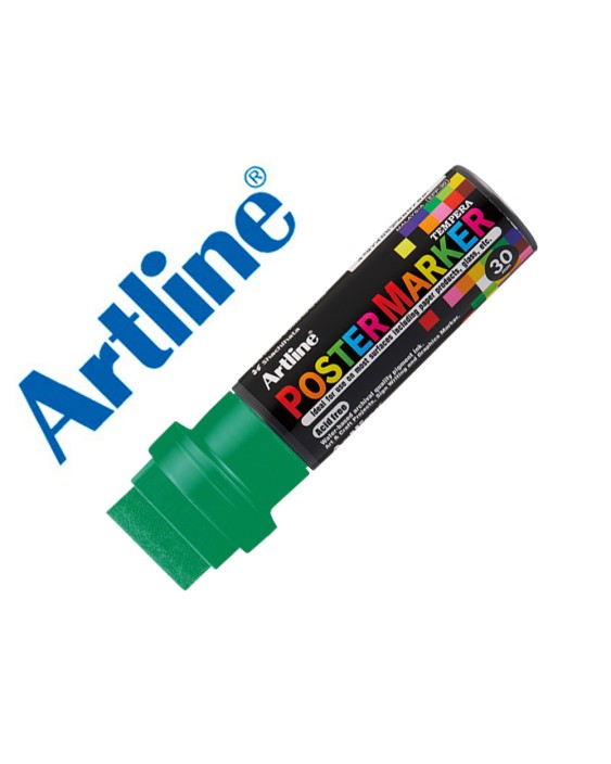 Rotulador artline poster marker epp-30 punta rectangular 30 mm color verde
