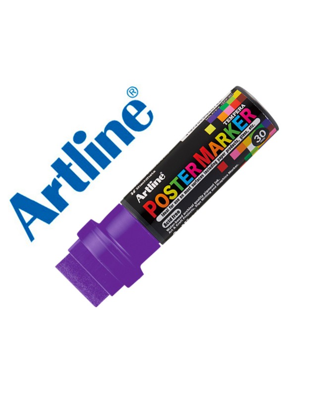 Rotulador artline poster marker epp-30 punta rectangular 30 mm color violeta