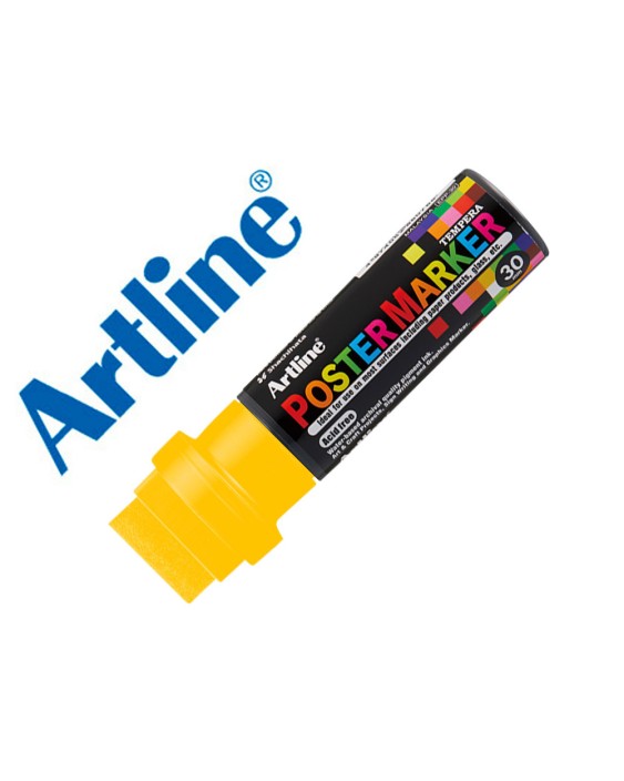Rotulador artline poster marker epp-30 punta rectangular 30 mm color amarillo