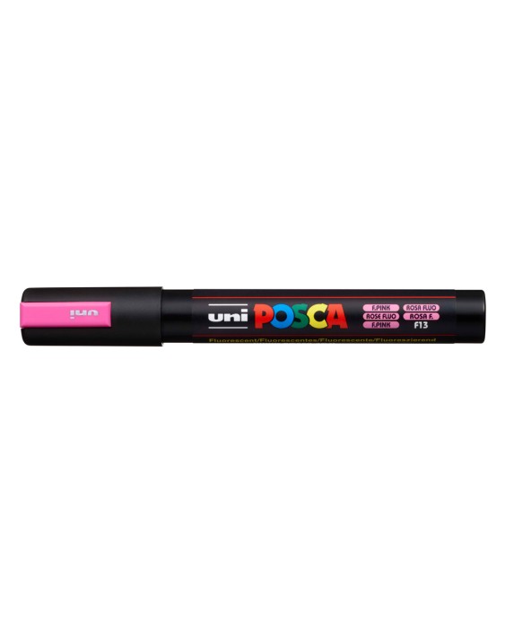 Rotulador uni posca pc-5m marcador de pintura punta conica 1,8-2,5 mm rosa fluor
