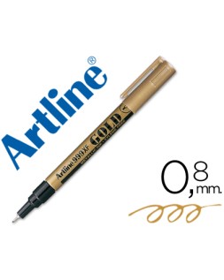 Rotulador artline marcador permanente tinta metalica ek-999 oro punta redonda 0.8 mm