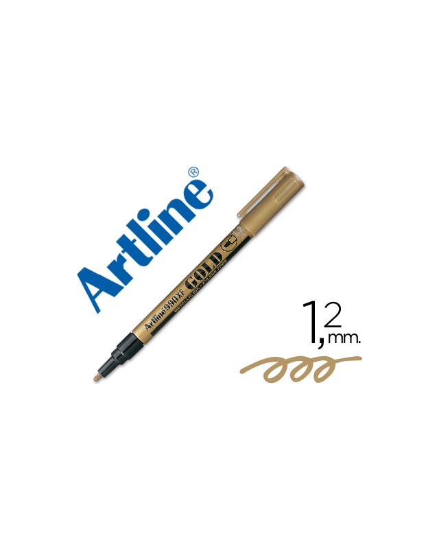 Rotulador artline marcador permanente punta metalica ek-990 oro punta redonda 1.2 mm